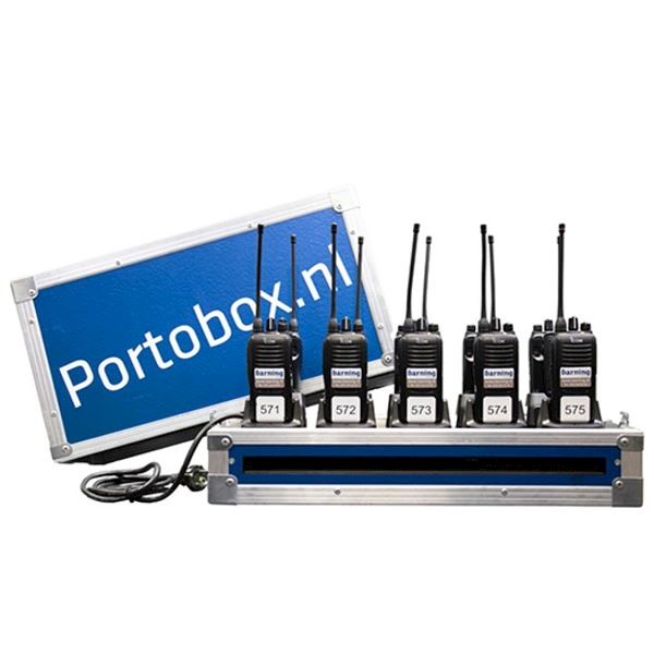 Portobox© 400 serie 10 radio's in flightcase
